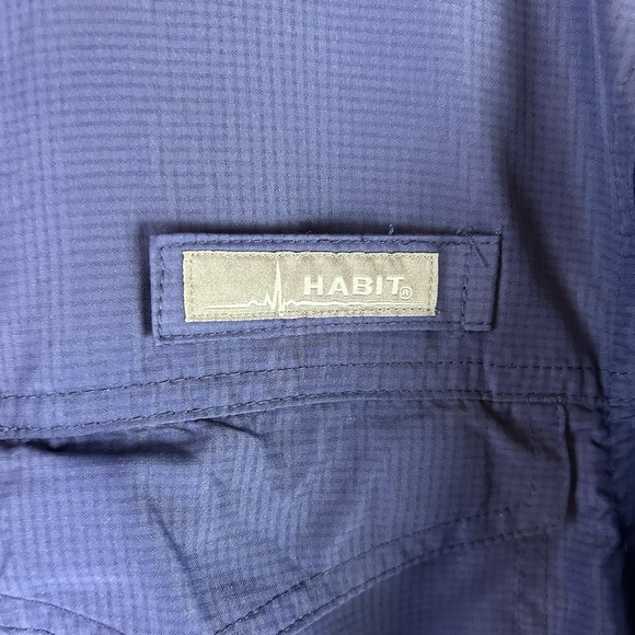 Habit‎ Shirt Mens Large Blue Performance Fishing Lightweight Roll Tab Outdoor - Picture 6 of 14